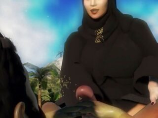 Island 的 丢失 脂肪 阿拉伯 穆斯林 女孩 穿着 burqa 和 | 超碰在线视频